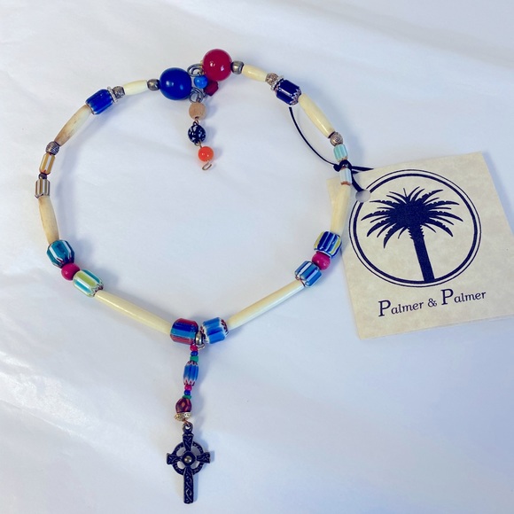 Palmer & Palmer Jewelry - SALE Buffalo Bone & Celtic Cross Choker NWT